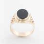 Geelgouden herenring met onyx