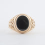 Geelgouden herenring met onyx