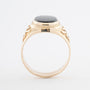 Geelgouden herenring met onyx