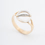 Antique yellow gold Art Nouveau ring with pearls and diamonds