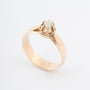 Geelgouden solitaire ring met een briljant