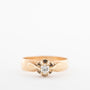 Geelgouden solitaire ring met een briljant
