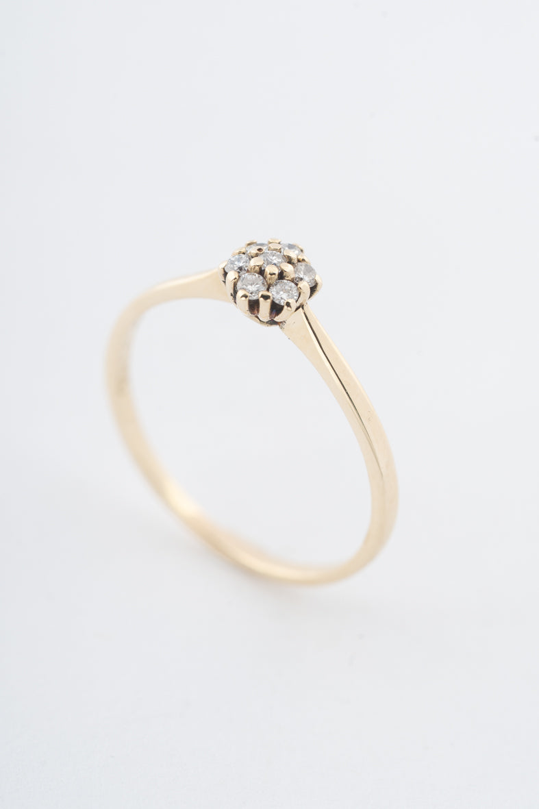 Geelgouden entourage ring van het merk Le Chic met briljanten
