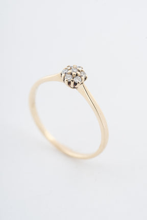 Geelgouden entourage ring van het merk Le Chic met briljanten