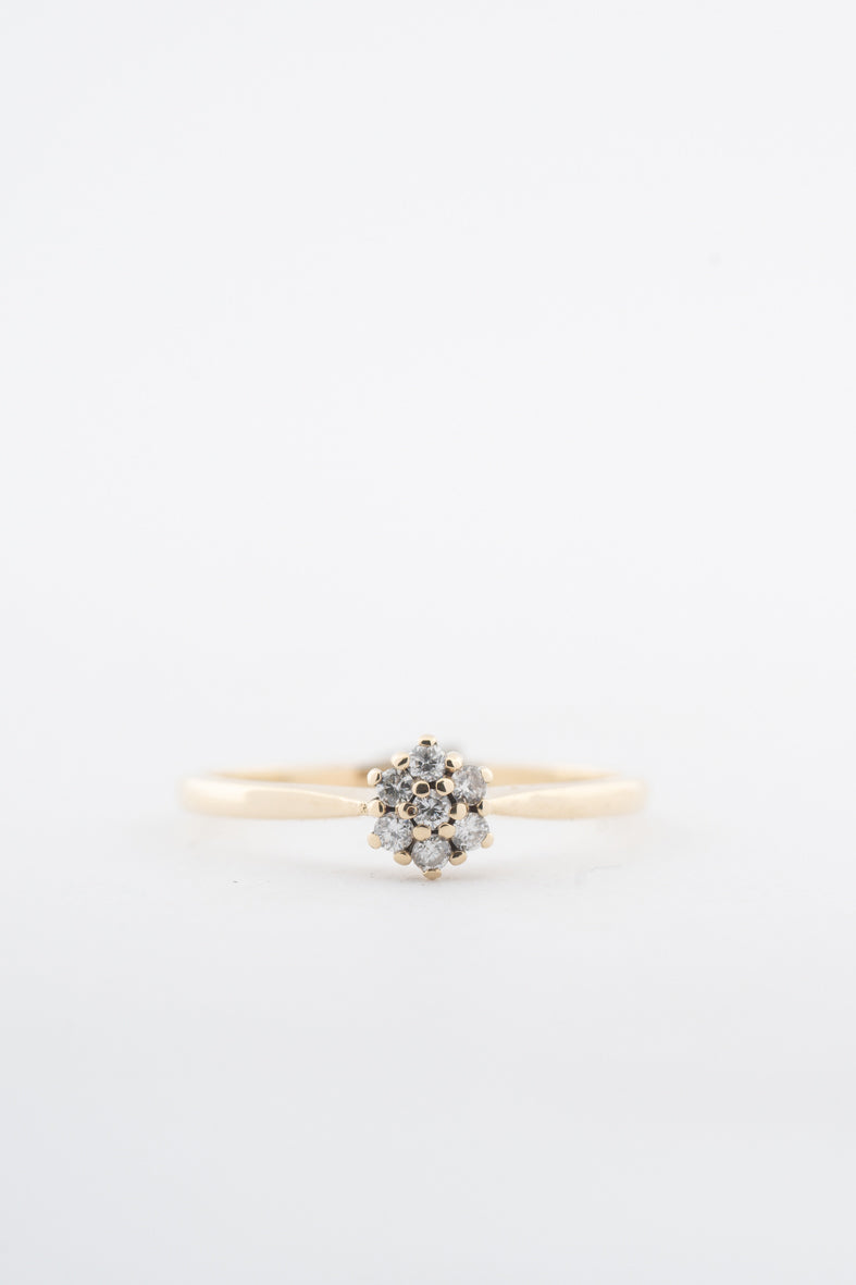 Geelgouden entourage ring van het merk Le Chic met briljanten