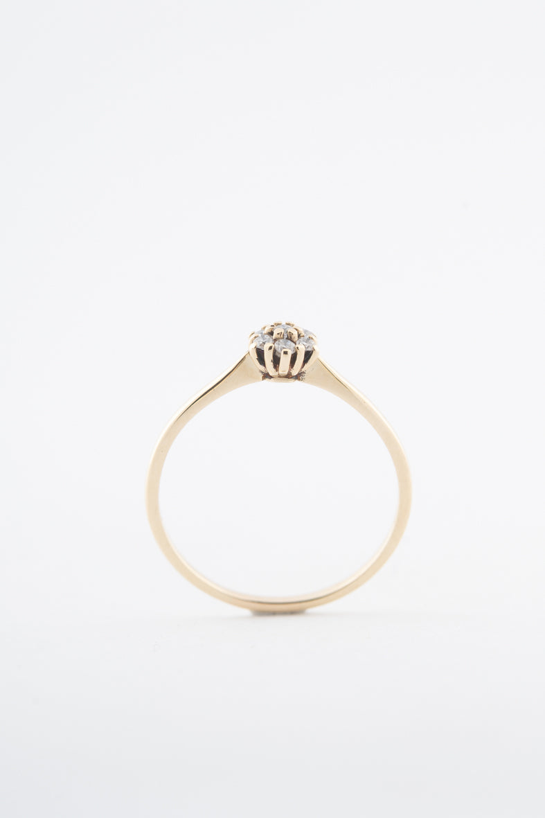 Geelgouden entourage ring van het merk Le Chic met briljanten