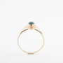 Geelgouden ring met groene agaat