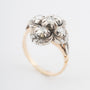 Geelgouden entourage ring met diamanten in zilver gezet