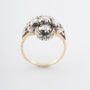 Geelgouden entourage ring met diamanten in zilver gezet