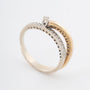 Wit/geelgouden ring met briljanten