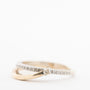 Wit/geelgouden ring met briljanten