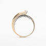 Wit/geelgouden ring met briljanten