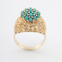 Geelgouden ring met turkooizen
