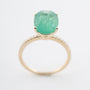 Geelgouden ring met een smaragd en briljanten