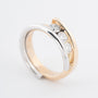 Wit/geelgouden ring met briljanten