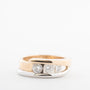 Wit/geelgouden ring met briljanten