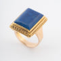 Geelgouden ring met lapis lazuli