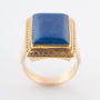 Geelgouden ring met lapis lazuli