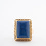 Geelgouden ring met lapis lazuli