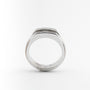 Wit gouden ring met draaibare binnen ring en briljanten van het merk Piaget