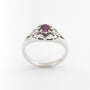 White gold ring with ruby and diamonds