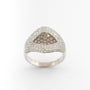White gold ring with diamonds