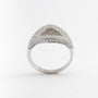 White gold ring with diamonds