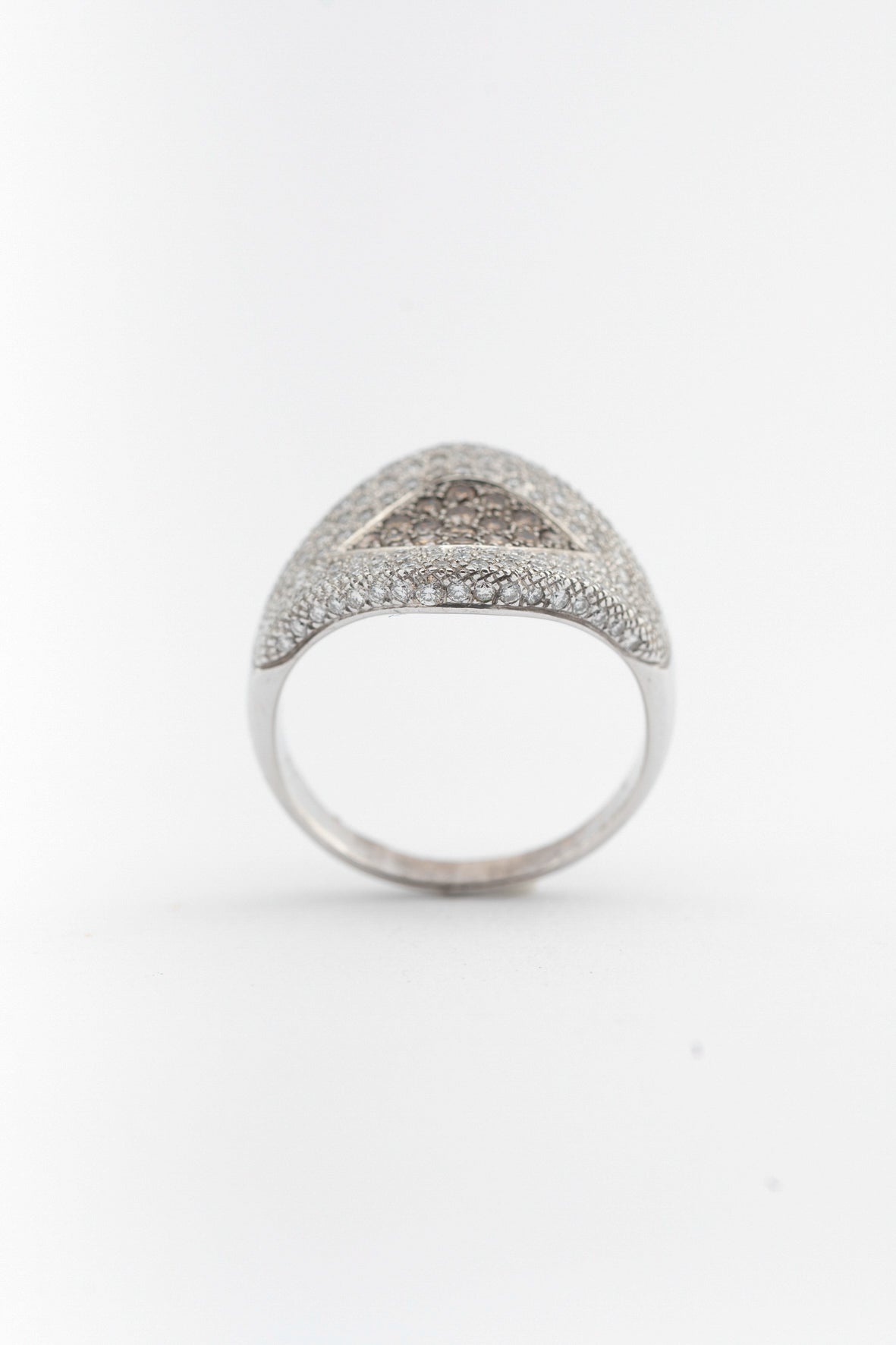 White gold ring with diamonds