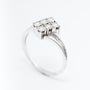 White gold striking block ring with 6 brilliant-cut diamonds