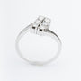 White gold striking block ring with 6 brilliant-cut diamonds