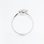 White gold striking block ring with 6 brilliant-cut diamonds