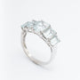 Rij ring met aquamarijnen (BWG)