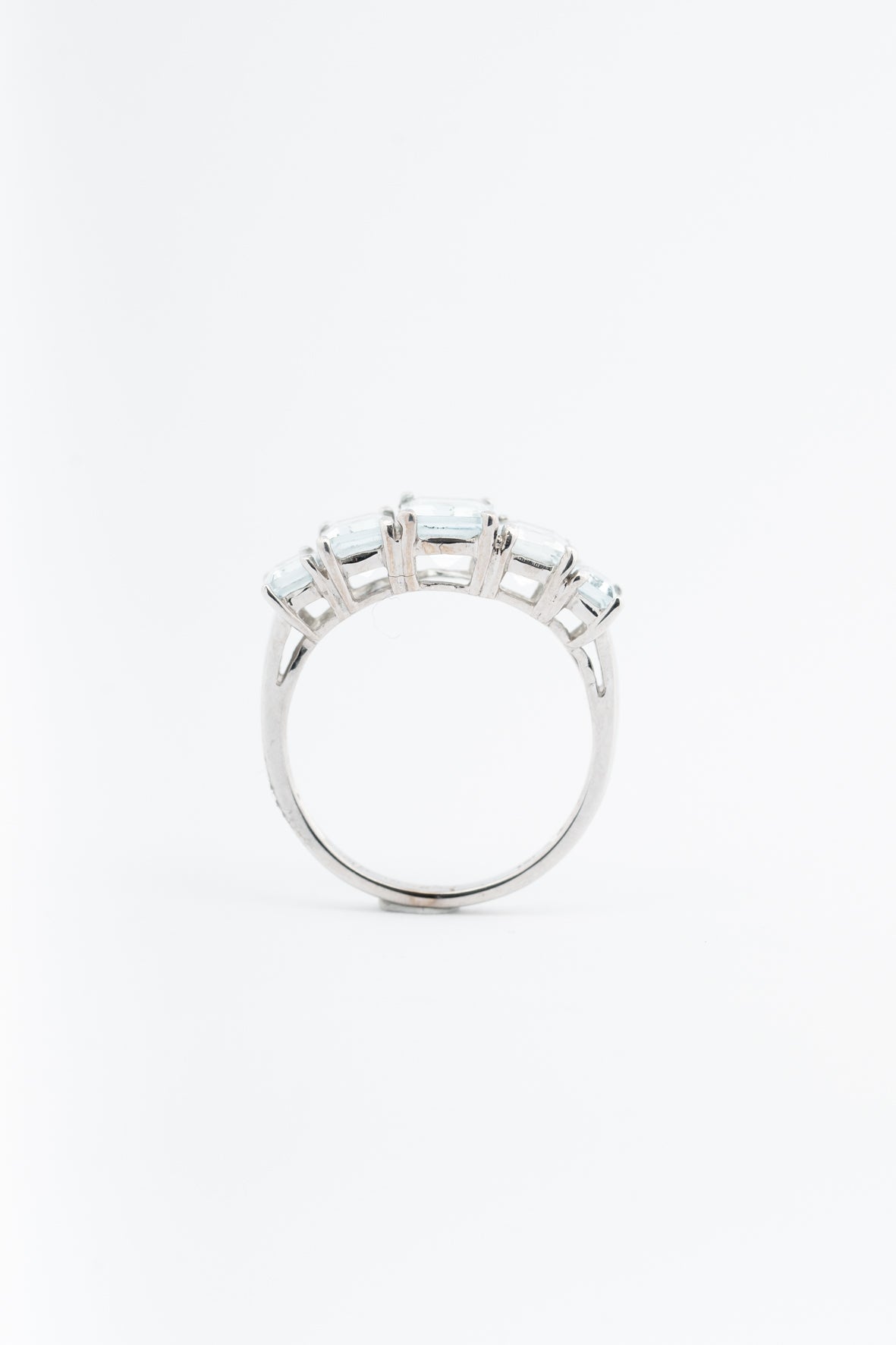 Rij ring met aquamarijnen (BWG)