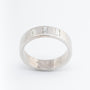 White gold band ring with diamonds