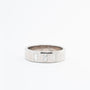 White gold band ring with diamonds
