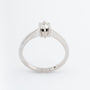 Wit gouden solitair ring met een briljant