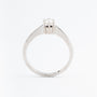 Wit gouden solitair ring met een briljant
