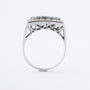 Wit gouden dubbele rij ring met briljanten en diamanten