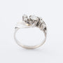 Wit gouden ring met een briljant en 6 diamanten