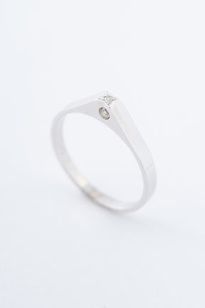 Wt gouden solitair ring met diamant