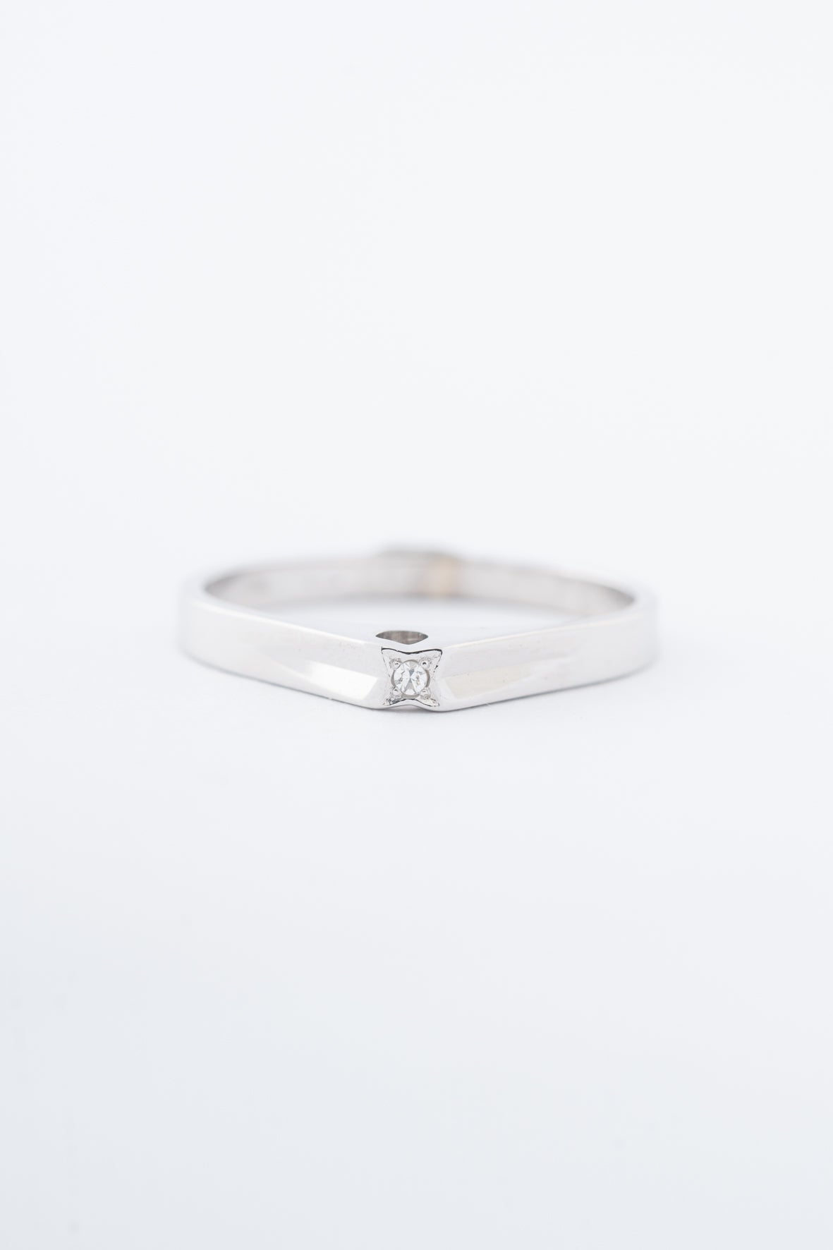Wt gouden solitair ring met diamant