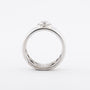 Witgouden entourage ring met briljanten