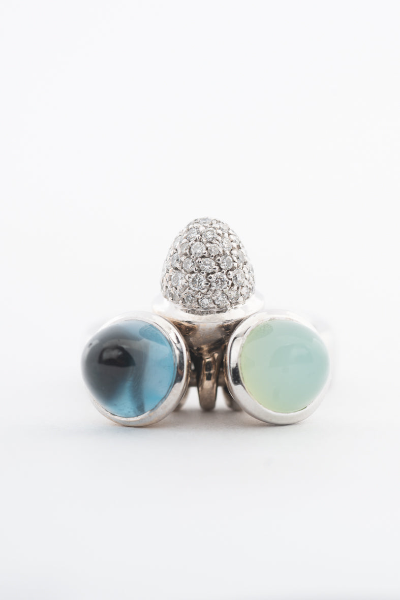 White gold "Triple Mikado" ring by the brand Tamara Comolli