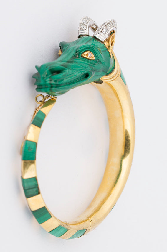 Malachite dragon head