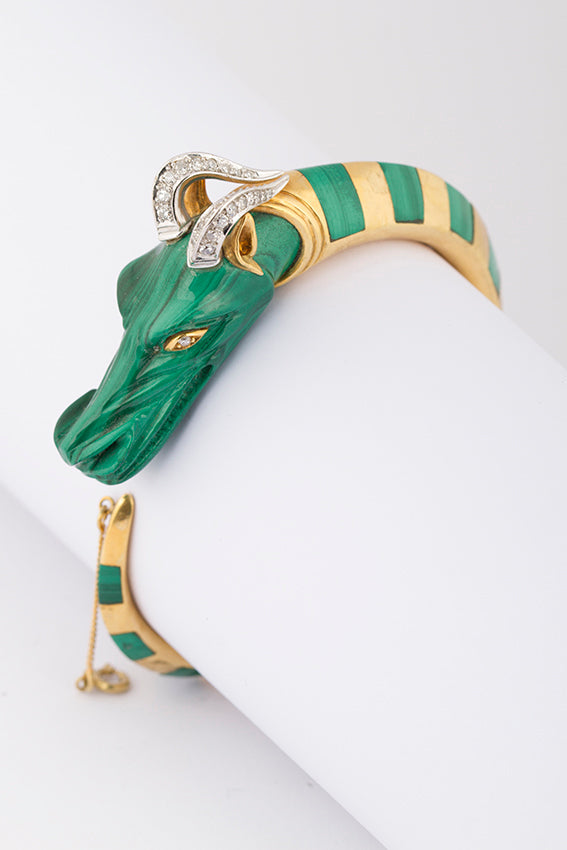 Malachite dragon head