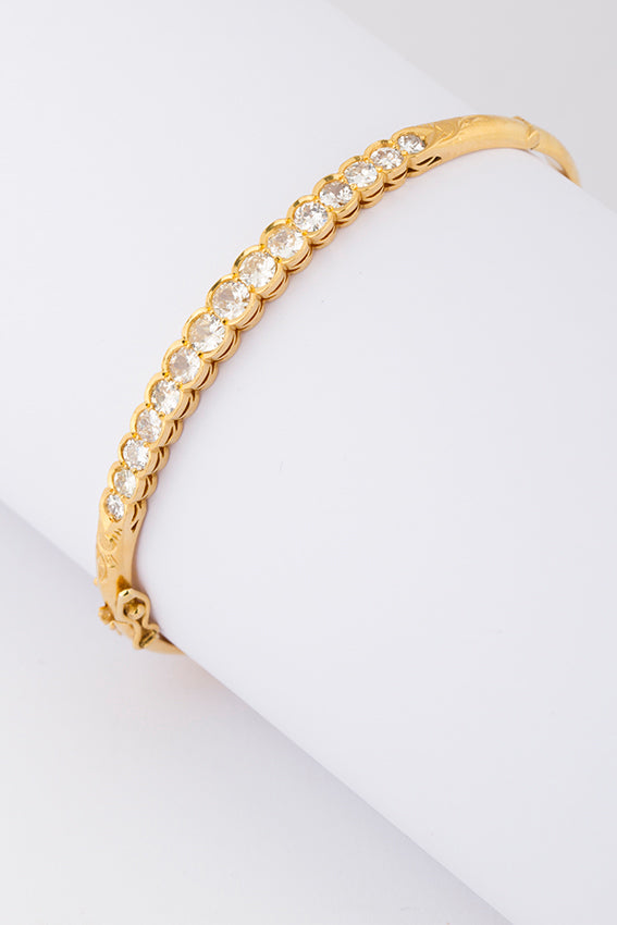 Rivière bracelet with brilliant