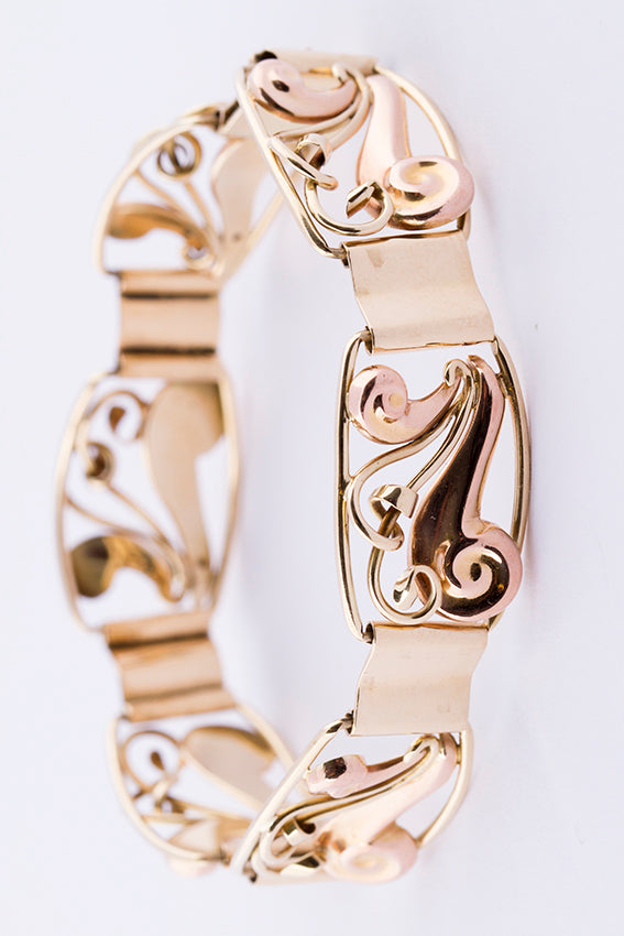 Gouden schakel armband