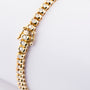 Yellow gold tennis bracelet with diamonds