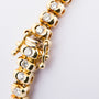 Yellow gold tennis bracelet with diamonds