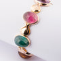 Tourmaline and quartz link bracelet